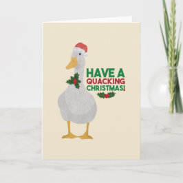 Cartão Punição de Natal com Pato: Tenha um Natal Quackand