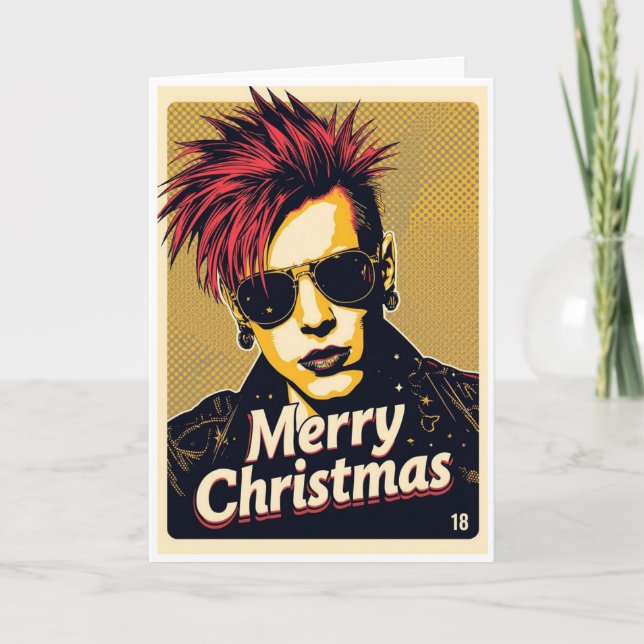 Cartão punk christmas card (Frente)