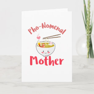 Cartão Punny Mãe Gift - Mãe Pho-Nomenal