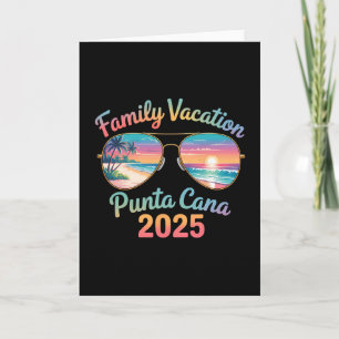 Cartão Punta Cana 2025 Férias em Família Camiseta Praia C
