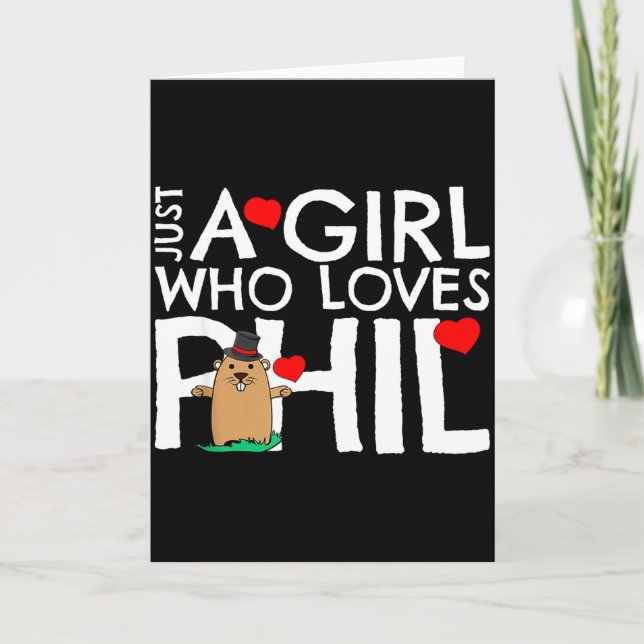 Cartão Punxsy Phils Fofo Dia do Caxorro 2 de Fevereiro De (Frente)