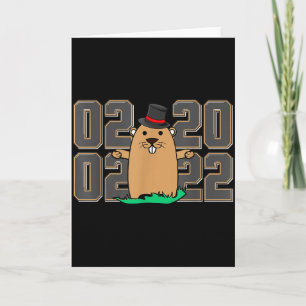 Cartão Punxy Phils Feliz Dia da Marmota 2 de Fevereiro de