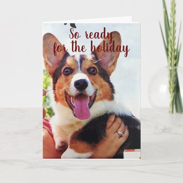 CARTÃO PUP NÃO PODE ESPERAR PARA DIZER "NATAL MERRY" PARA (Frente)