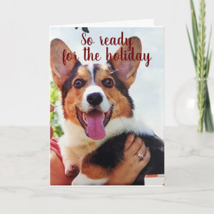 CARTÃO PUP NÃO PODE ESPERAR PARA DIZER "NATAL MERRY" PARA