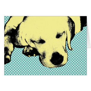 Cartão Puppia de laboratório amarela