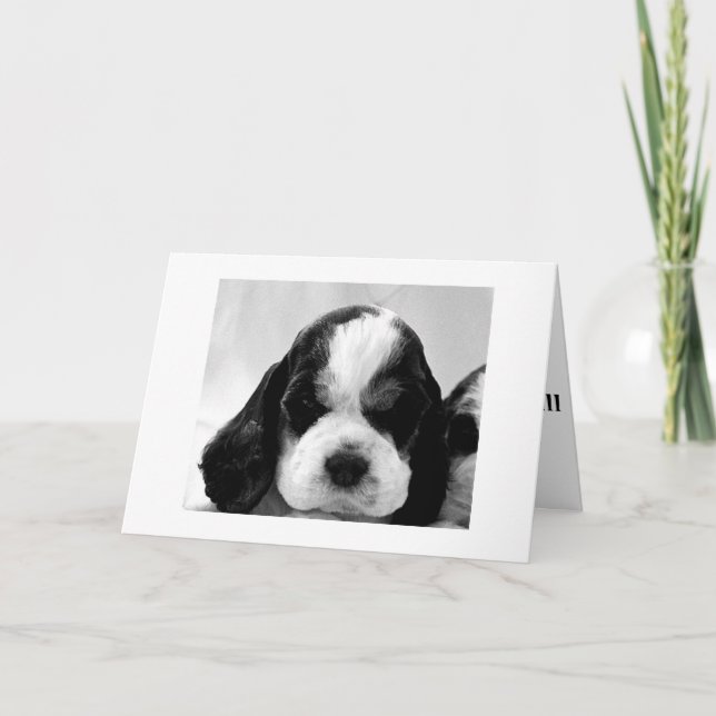 CARTÃO PUPPY DIZ: "DIGA QUE NÃO É TÃO "SOBRE A COLINA?" (Frente)