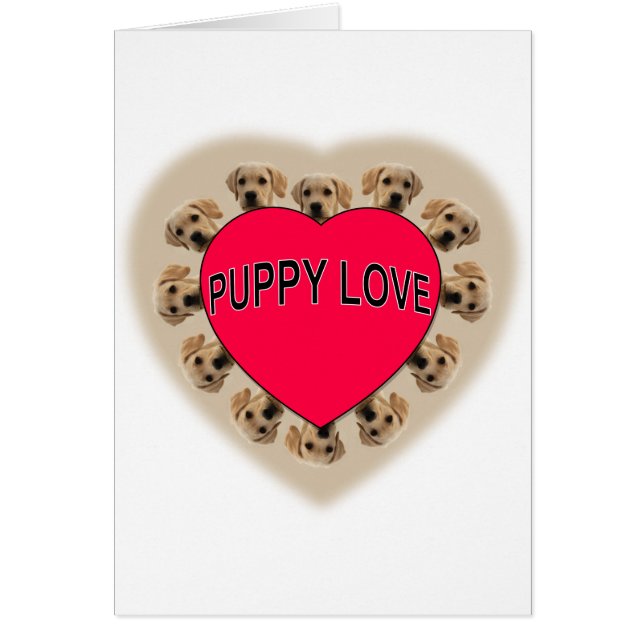 Cartão Puppy Love (Frente)