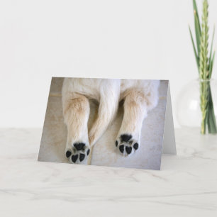 Cartão Puppy Toes do ouro Retriever