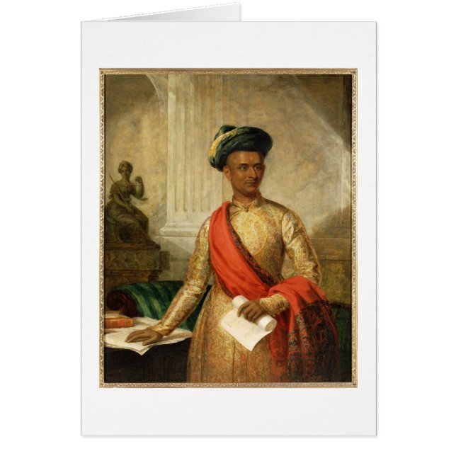 Cartão Purniya, ministro principal de Mysore, c.1801 (Frente)