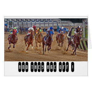 Cartão Puro-sangue dos cavalos de raça