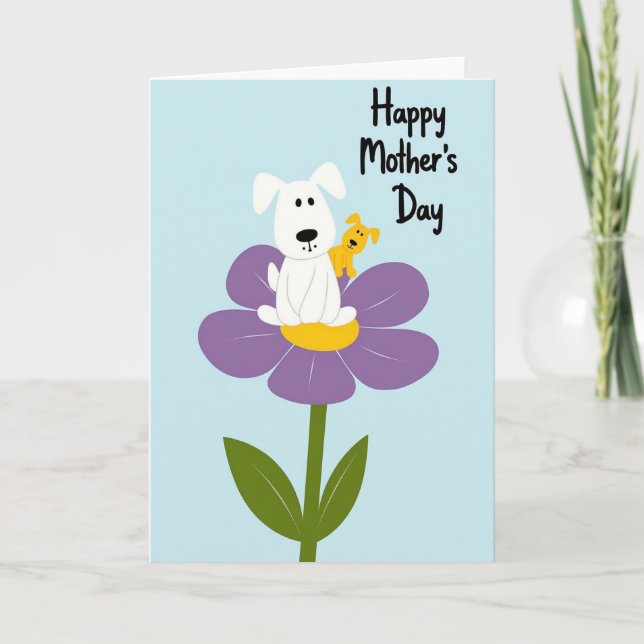 Cartão Purple Blossom Mothers Day Card (Frente)