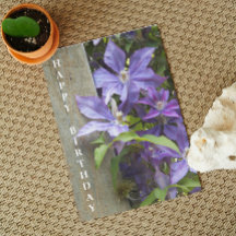 Purple Clematis Floral Birthday
