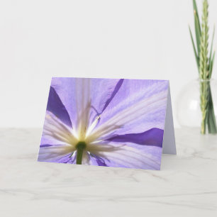 Cartão Purple clematis - Sympathy card