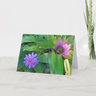 Cartão Purple Exotic Blossom Plant Greeting Card