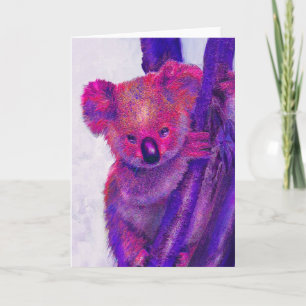 Cartão purple koala card