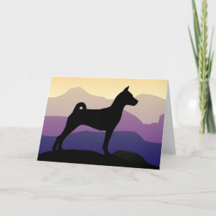 Cartão Purple Mountains Basenji