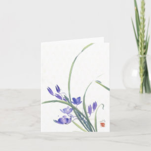 Cartão Purple Orchid Watercolor card