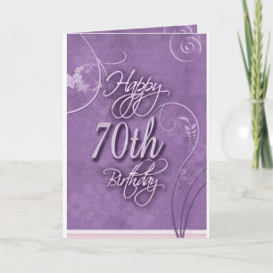 Cartão Purple pizazz for 70th birthday