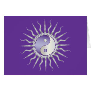 Cartão Purple Starburst Yin Yang