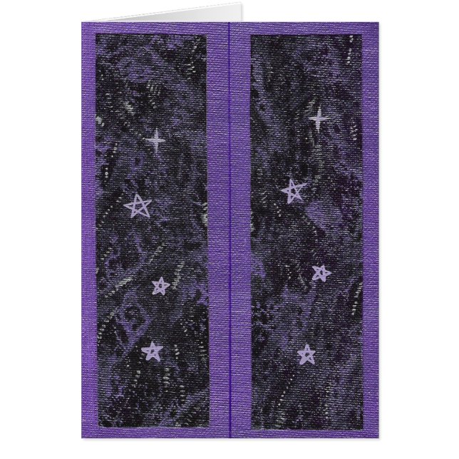 Cartão Purple Starry Night (Frente)