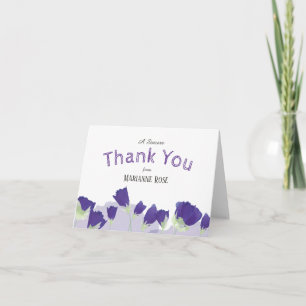 Cartão Purple Tulips Thank You Card