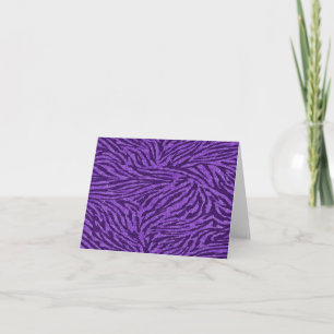 Cartão Purple Zebra Stripe Pattern Note Card