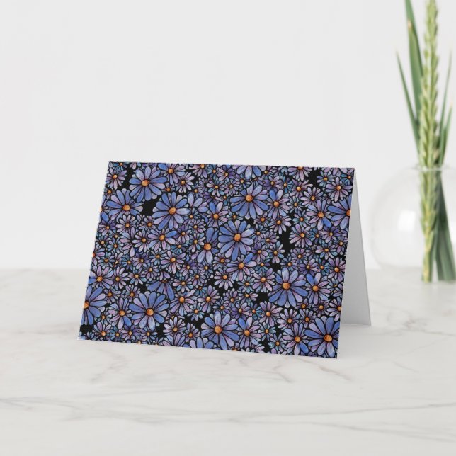 Cartão Púrpura de flor selvagem (Frente)