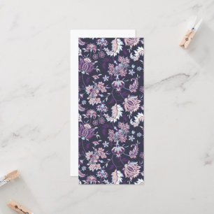 Cartão Púrpura Fundo Grande Padrão Floral Invisível