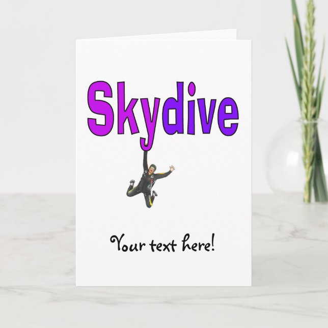 Cartão Púrpura Skydive (Frente)