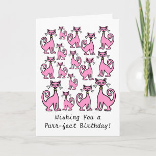 Cartão Purr-fect Birthday