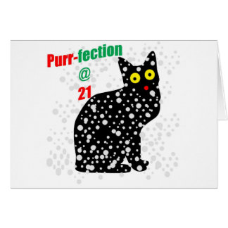 Cartão Purr-fection do gato da neve 21