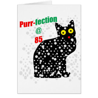Cartão Purr-fection do gato da neve 85