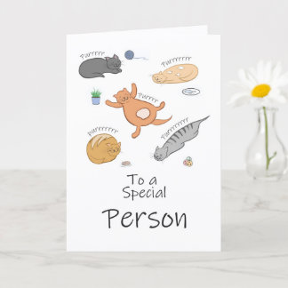 Cartão Purr-ific Cat Birthday Card for a Special Person  