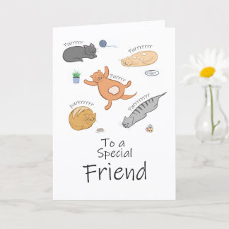 Cartão Purr-ific Cat Birthday Card for Friend