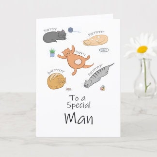 Cartão Purr-ific Cat Birthday Card for Him               