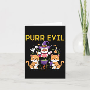 Cartão Purr Mau Halloween Cats Bruxas Brincadeiras