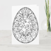 Cartão Pysanky para Colorir 5