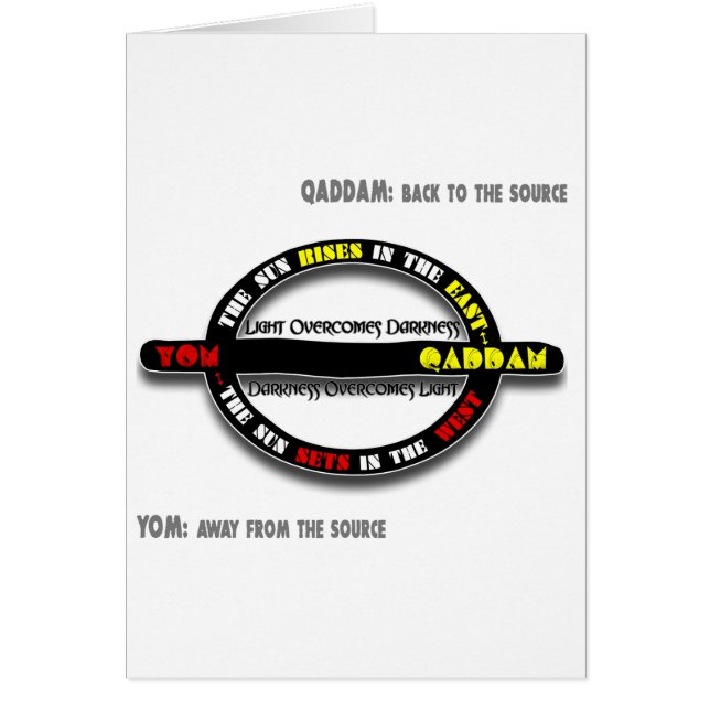Cartão Qaddam contra Yom (Frente)
