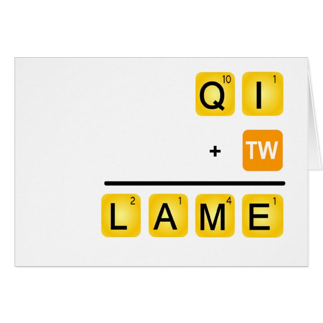 Cartão QI é COXO! (Frente Horizontal)