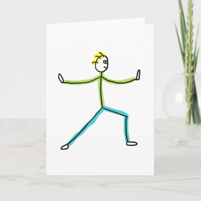 Cartão Qigong Stickman (Frente)