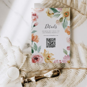 Cartão QR com Detalhes do Convite de Casamento Sof