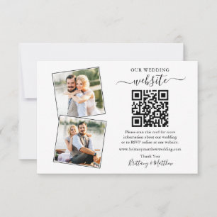 Cartão QR do Site de Fotografia de Casamento Simples Mini