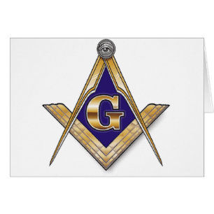 Cartão Quadrado azul discreto & compassos