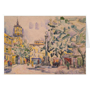 Cartão Quadrado do hotel de Ville em Aix-en-Provence