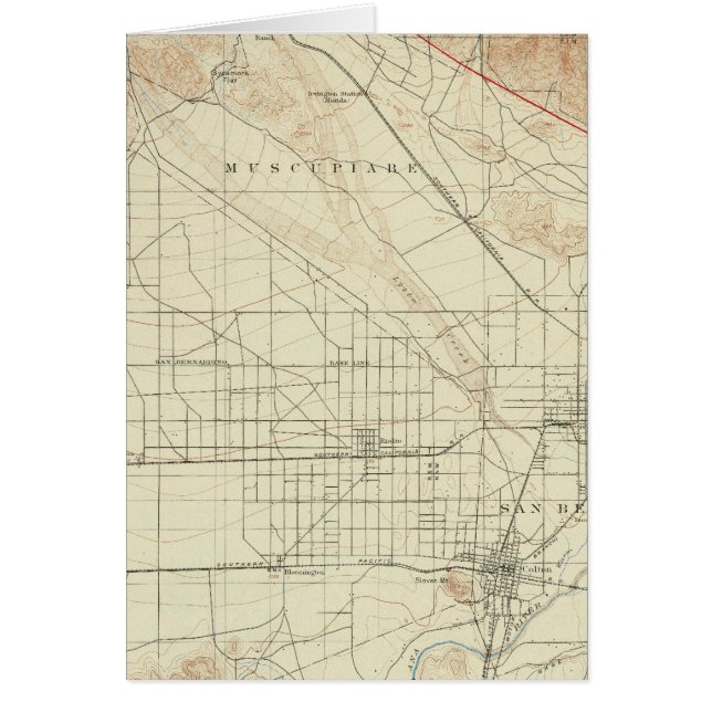 Cartão Quadrângulo de San Bernardino mostrando San Andrea (Frente)