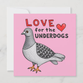 Cartão Quadratische Karte "Love For The Underdogs"