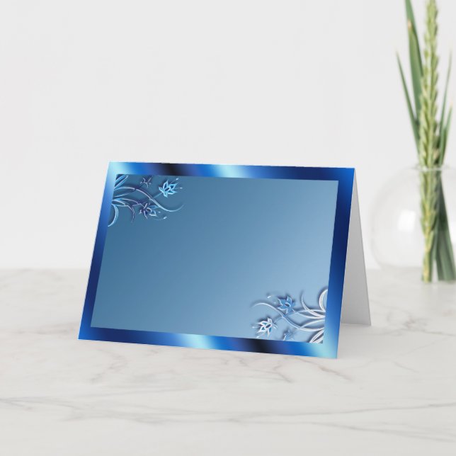 Cartão Quadro Azul (paisagem) (Frente)