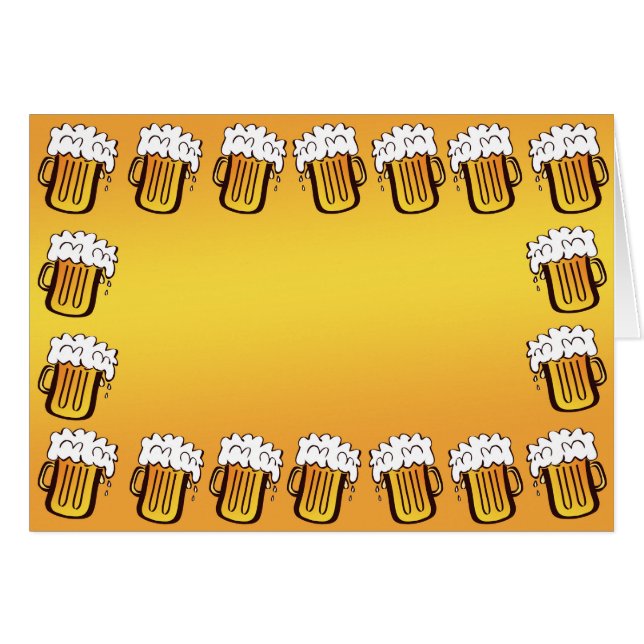 Cartão Quadro Beer Mug (Frente Horizontal)
