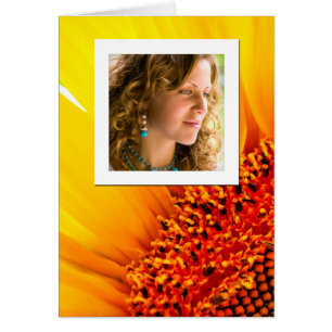 Cartão Quadro da foto do girassol
