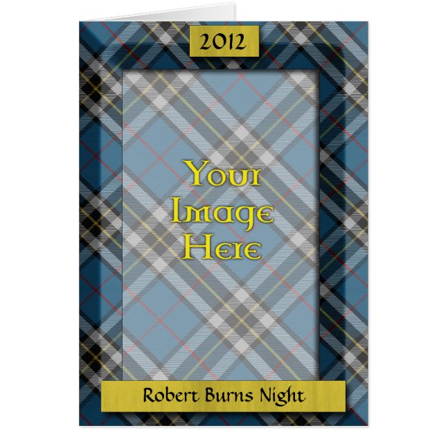 Cartão Quadro de Fotografias Tartan Personalizado - Cartã (Frente)